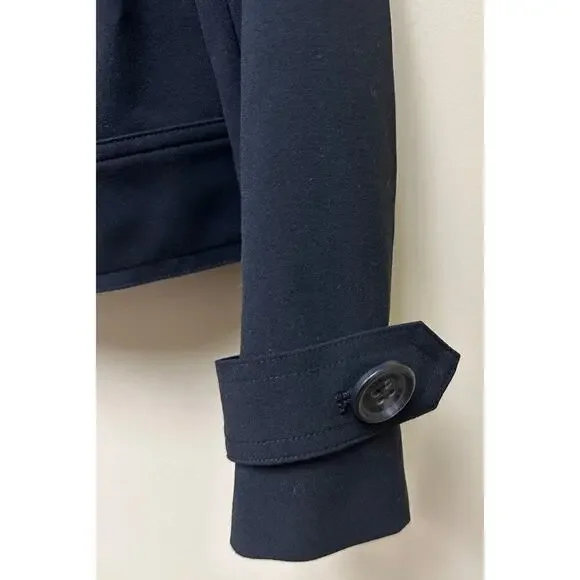 Black Single Breasted Long Sleeve Collared Blazer Jacket Size 6 - Picture 6 of 10